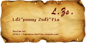 Lápossy Zsófia névjegykártya